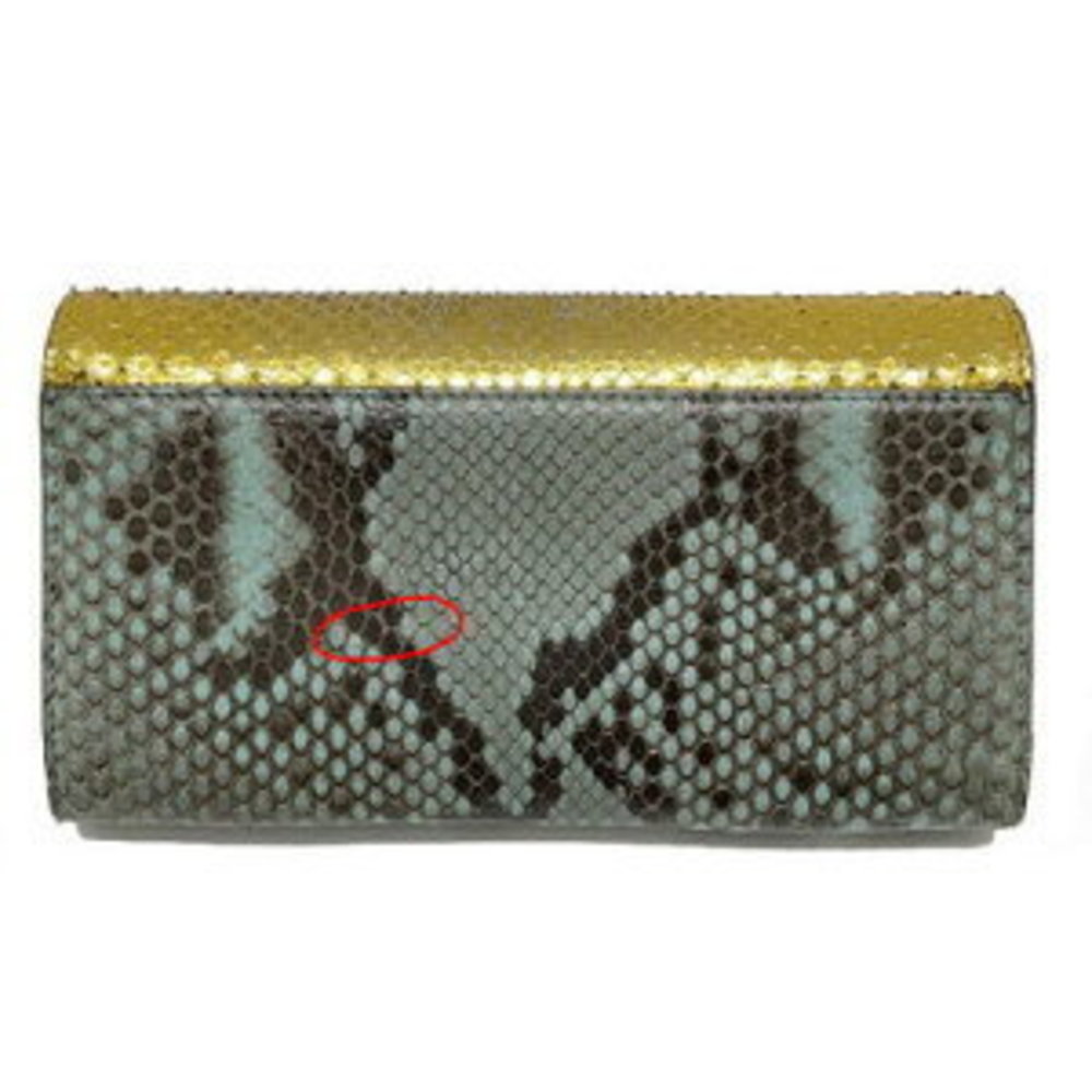 Gucci Continental Wallet Python Leather Bifold Lo… - image 2